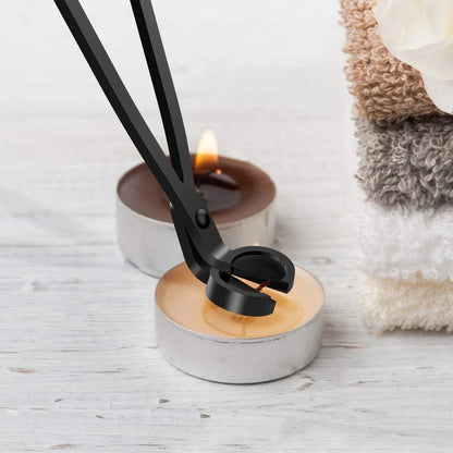 3 in 1 Candle Accessory Set, Candle Wick Trimmer Cutter, Candle Snuffer Extinguisher, Wick Dipper with Gift Package for Candle Lover (Black)