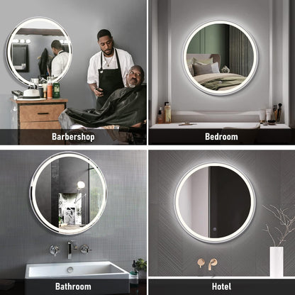 LED Bathroom Vanity Mirror: 23 Inch 4000K LED Bathroom Mirror Memory Function Dimmable Makeup Vanity Mirror with Lights Touch Switch Lighted Front Bathroom Mirror