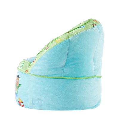 Moonbug  JJ, Cody, & Nina Blue Polyester round Bean Bag for Kids Ages 3-8