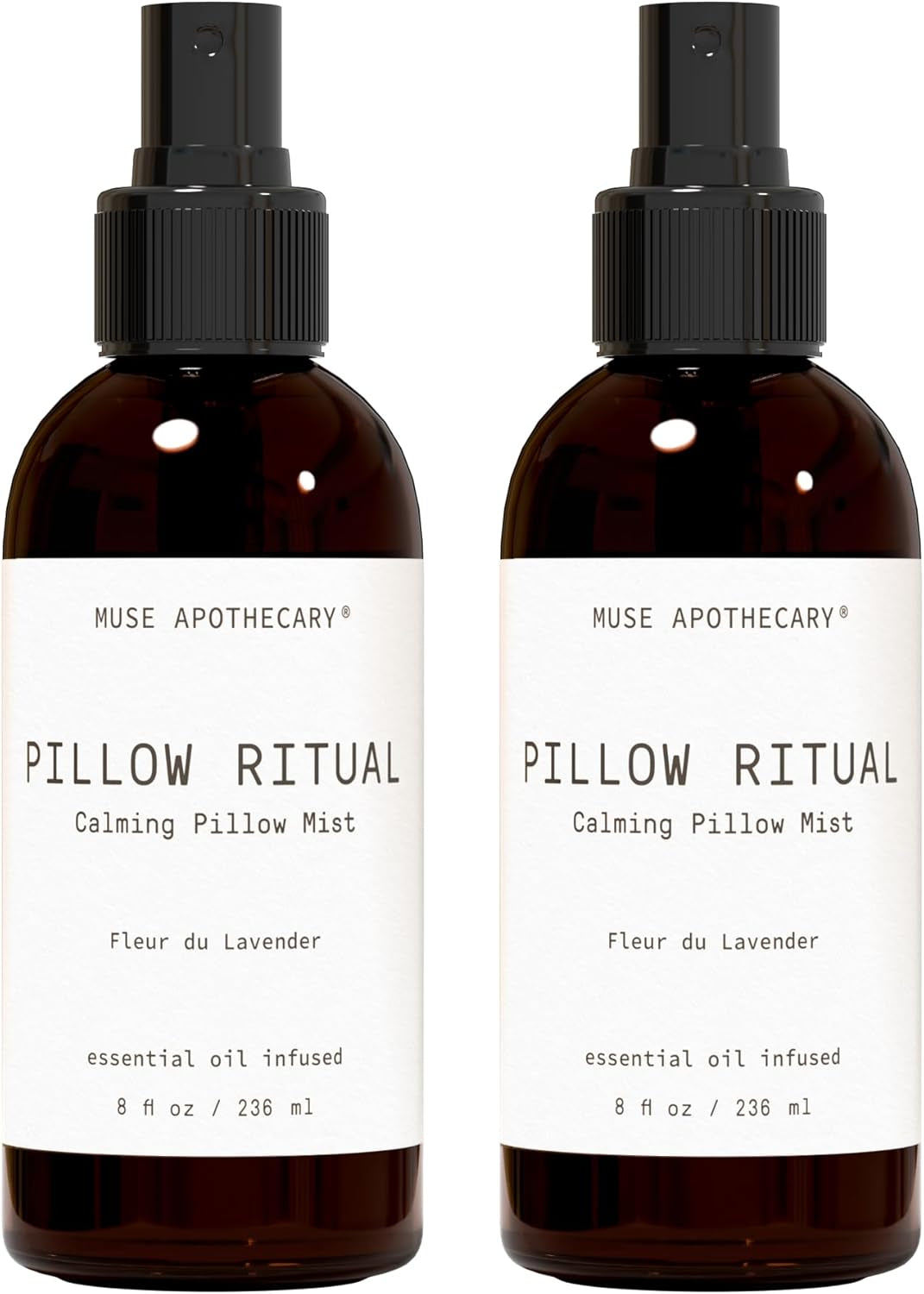Pillow Ritual - Aromatic, Calming and Relaxing Pillow Mist, Linen and Fabric Spray - Infused with Natural Aromatherapy Essential Oils - 8 Oz, Fleur Du Lavender, 2 Pack