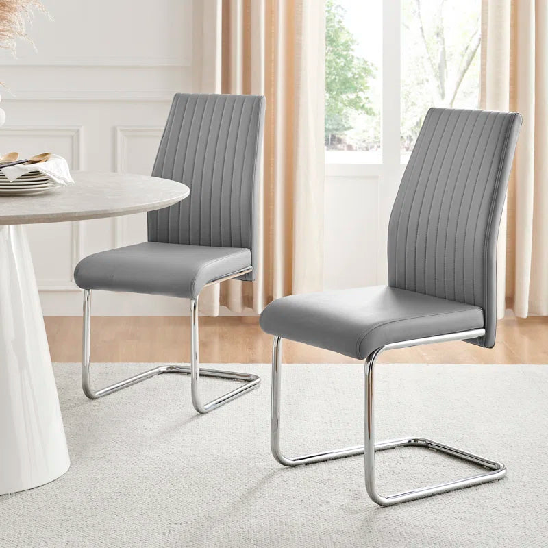 Scottsmoor Modern High Gloss Halo 6 Seater Dining Table Set with Luxury Faux Leather Dining Chairs