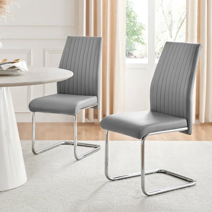 Scottsmoor Modern High Gloss Halo 6 Seater Dining Table Set with Luxury Faux Leather Dining Chairs