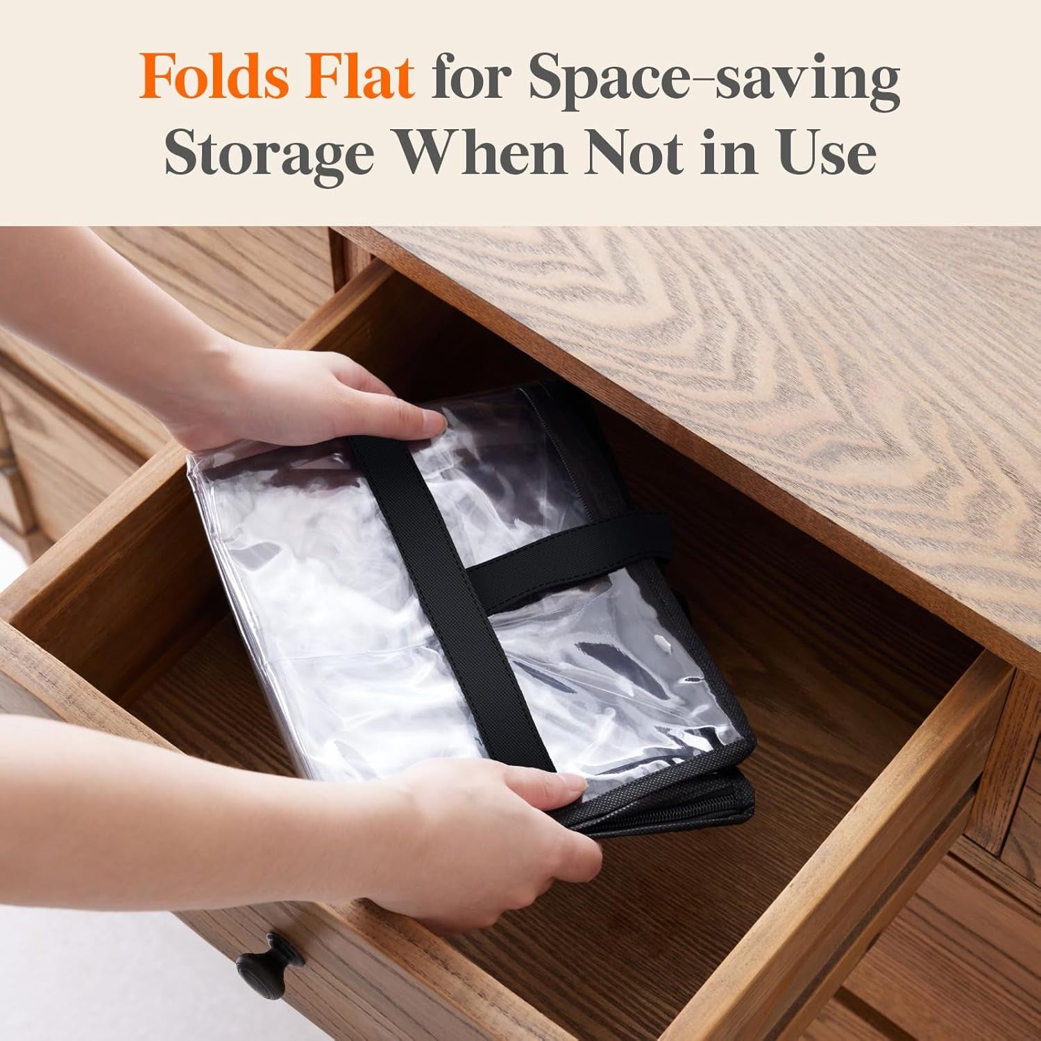 4 Pack Clear Clothes Storage Bags, 40L Plastic Blanket Storage Bag, Vinyl Foldable Moving Bags with Zipper, Closet Organizers and Storage Containers for Bedding, Duvet, Comforter