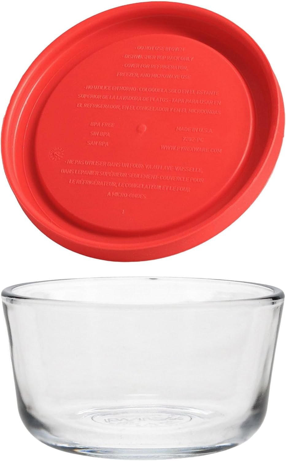 Simply Store 1-Cup Single Glass Food Storage Container with Plastic Lid