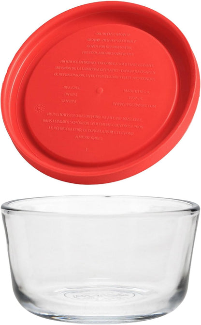 Simply Store 1-Cup Single Glass Food Storage Container with Plastic Lid