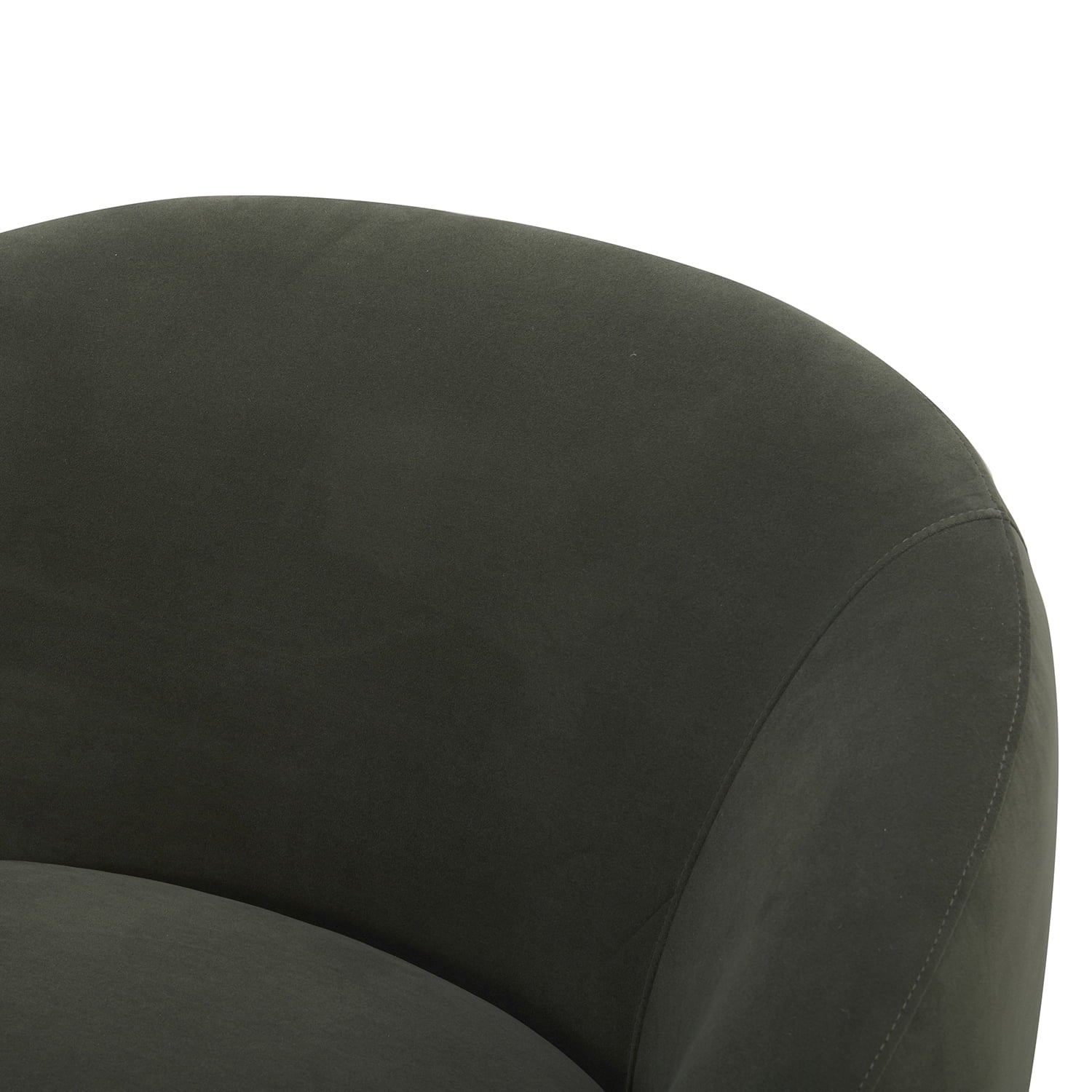Mira Swivel Accent Chair, Olive Velvet
