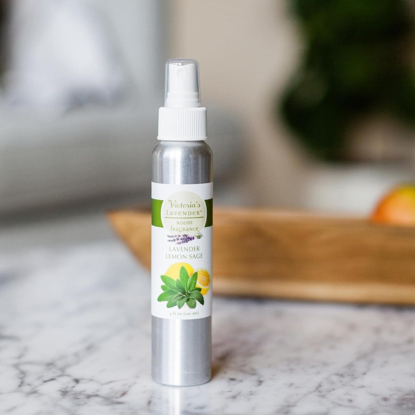 Room Fragrance Spray - Natural Air Freshener & Odor Eliminator, Luxury Essential Oil Scent for Home & Bathroom, Aromatherapy, Ideal Holiday Gift, Lavender Lemon Sage - 1 Pack, 4 Oz